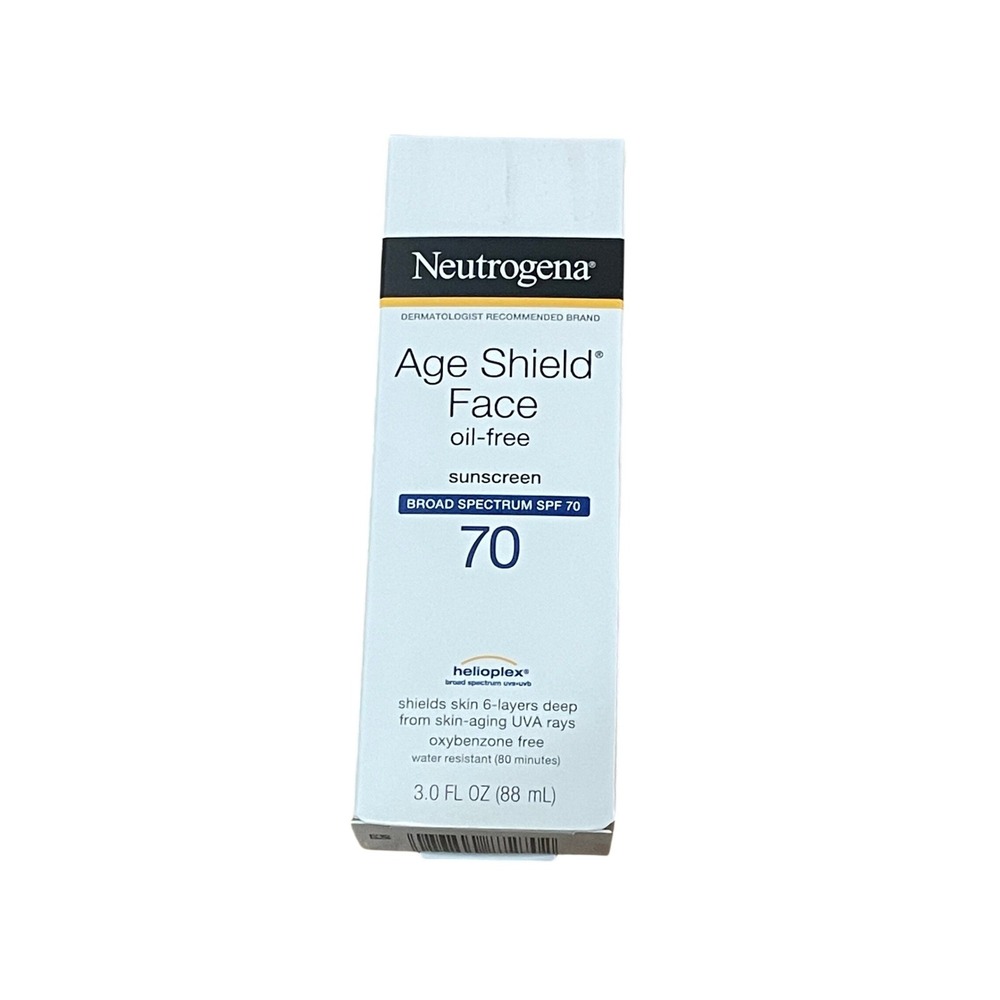 Neutrogena SPF 70 Age Shield Face Sunscreen Oil-Free Lotion 3oz Exp 2028